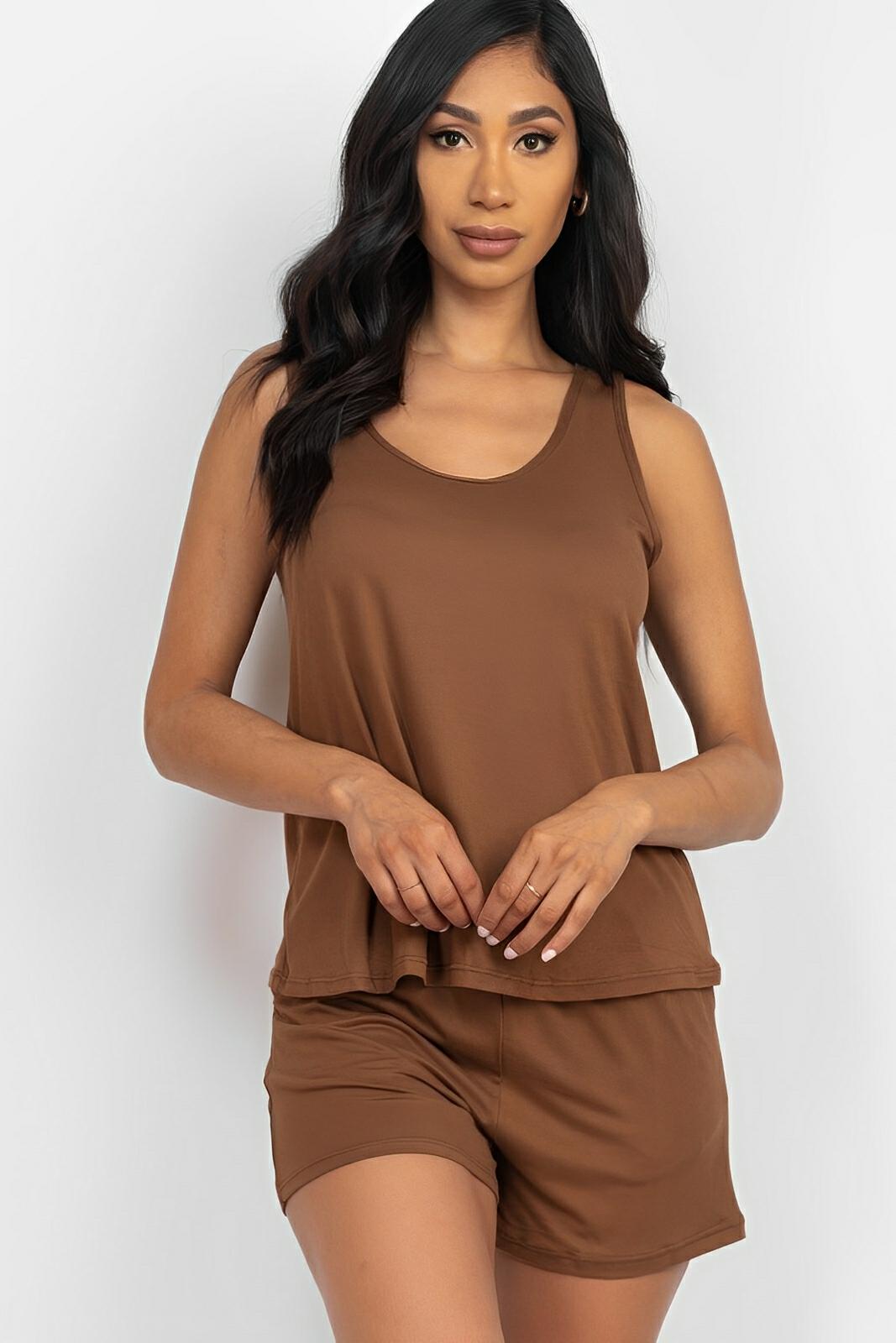 Comfy Tank Top &amp; Shorts Set - AMVIM