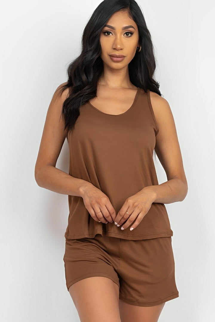 Comfy Tank Top &amp; Shorts Set - AMVIM