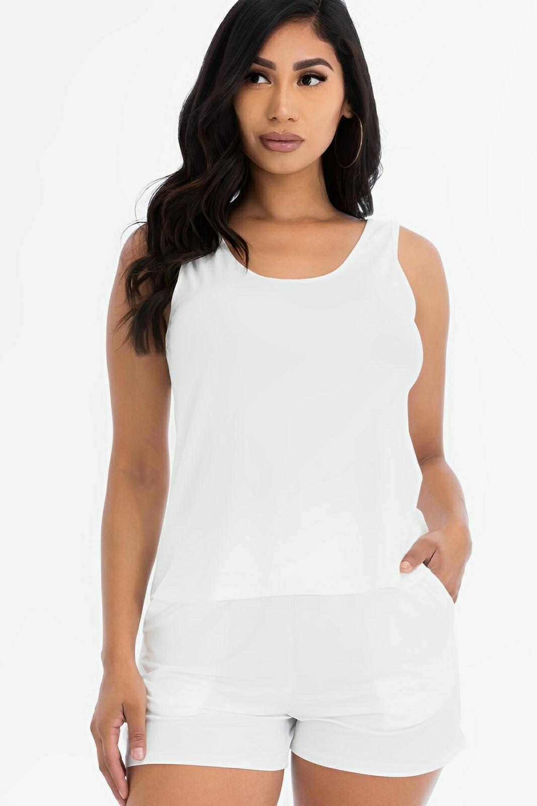 Comfy Tank Top &amp; Shorts Set - AMVIM