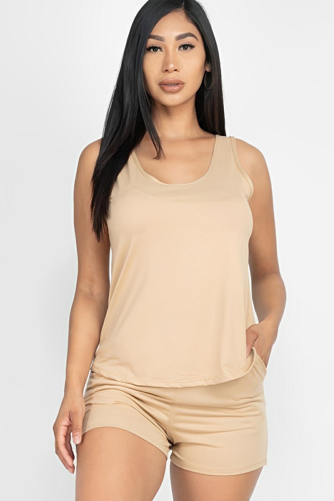 Comfy Tank Top &amp; Shorts Set - AMVIM