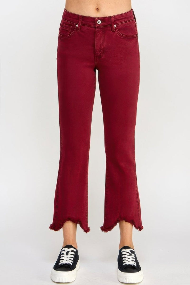 Cotton - Blend Jeans – Mid Rise Kick Flare Fit - Saige Denim Women&