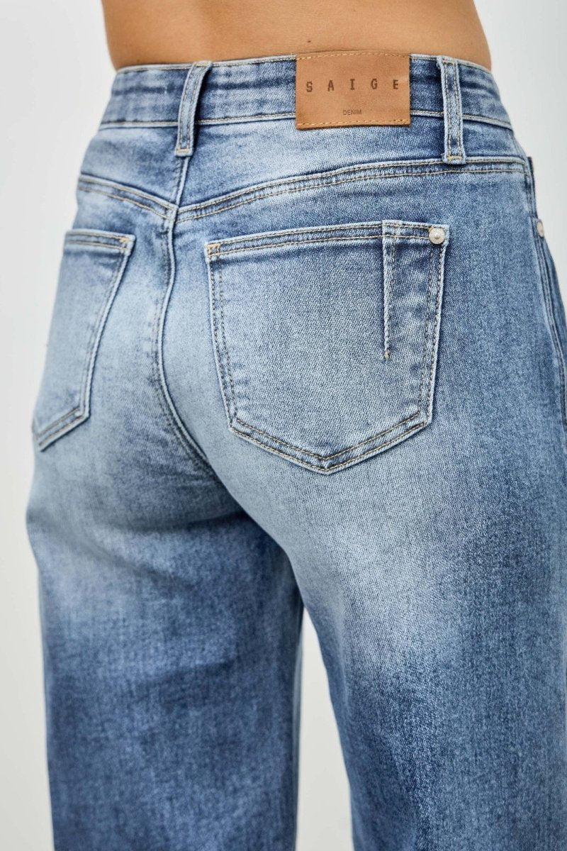 Cotton Jeans – Mid Rise Straight - Leg Fit - Saige Denim Women&