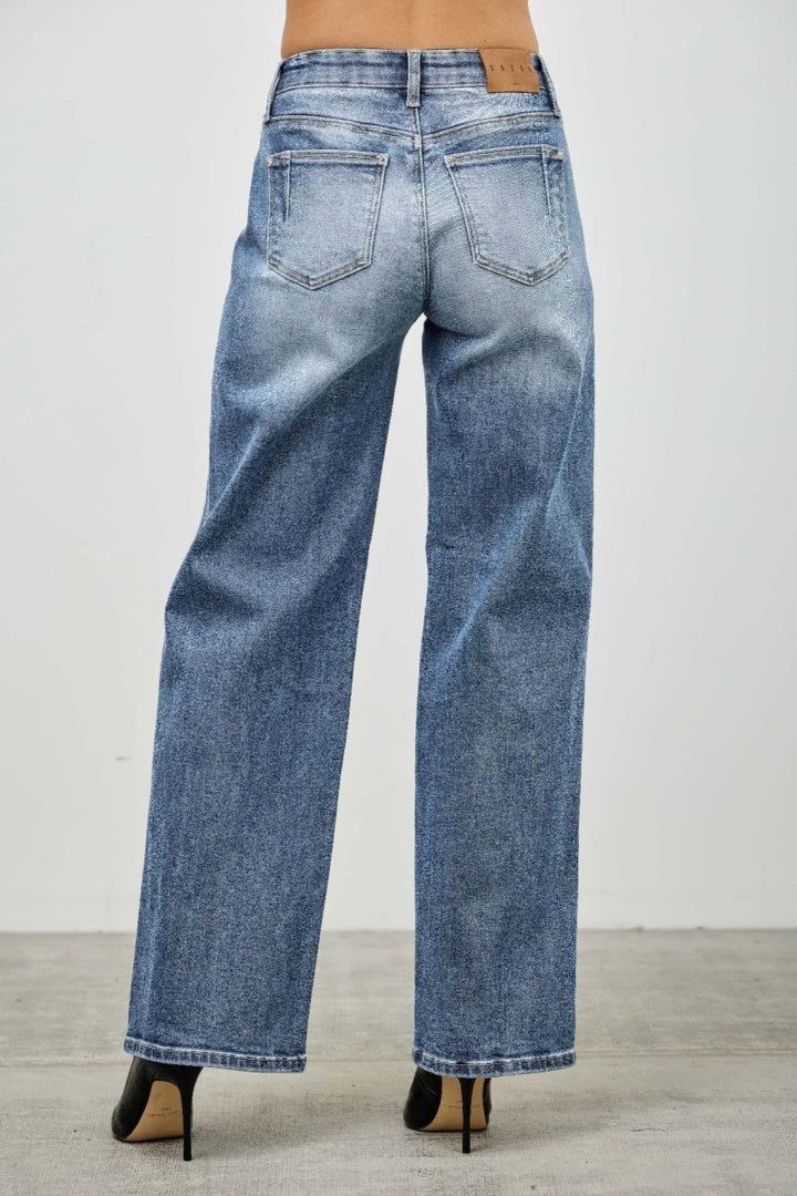 Cotton Jeans – Mid Rise Straight - Leg Fit - Saige Denim Women&