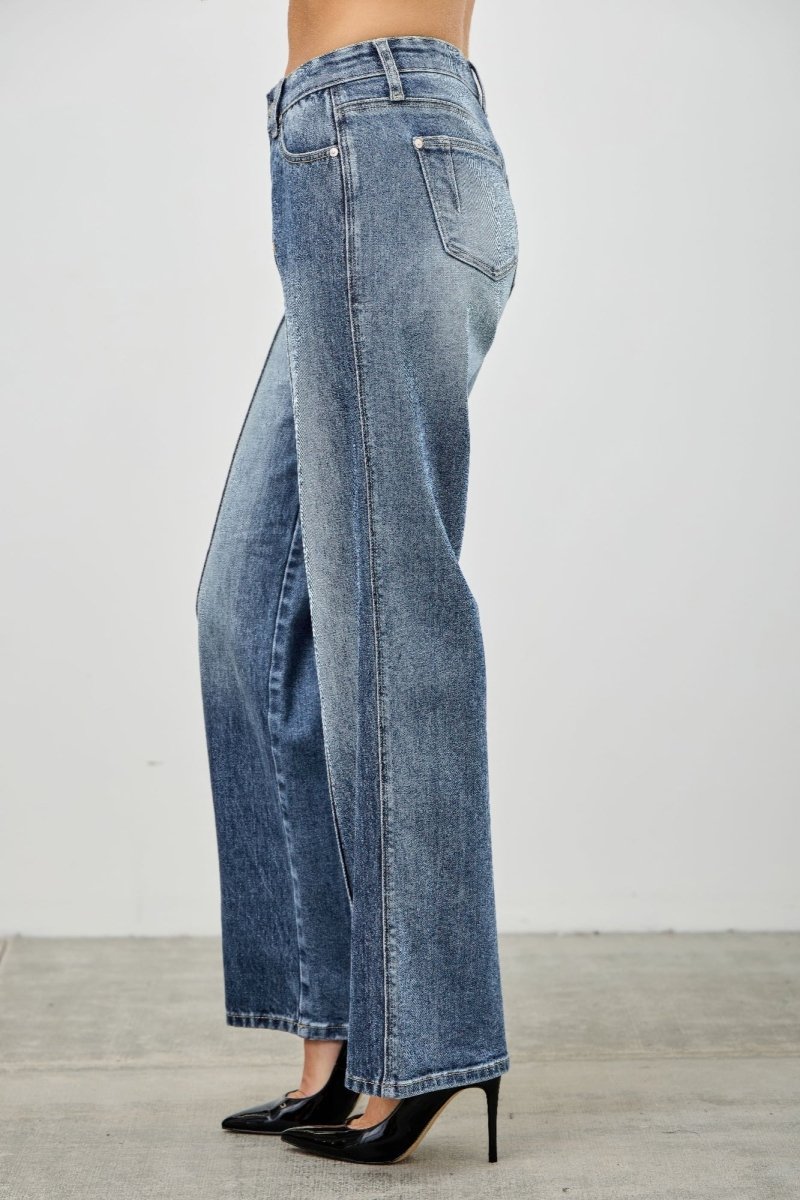 Cotton Jeans – Mid Rise Straight - Leg Fit - Saige Denim Women&