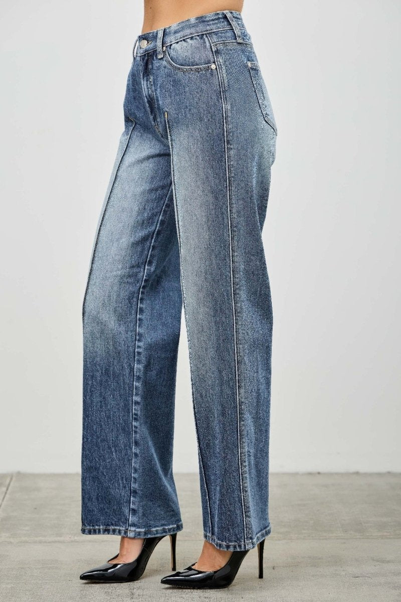 Cotton Jeans – Mid Rise Straight - Leg Fit - Saige Denim Women&