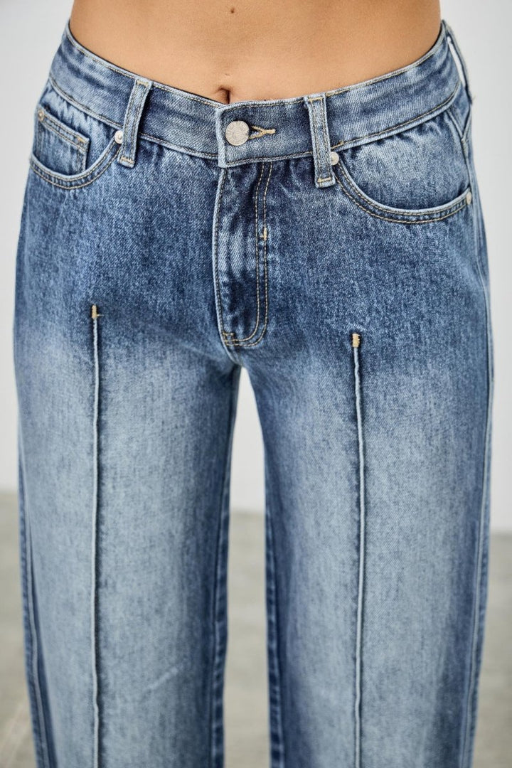 Cotton Jeans – Mid Rise Straight - Leg Fit - Saige Denim Women&