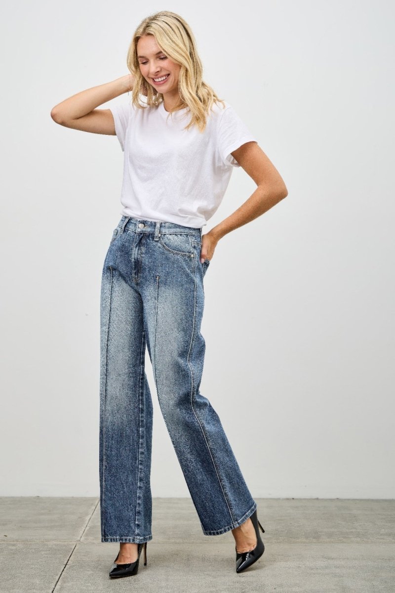 Cotton Jeans – Mid Rise Straight - Leg Fit - Saige Denim Women&