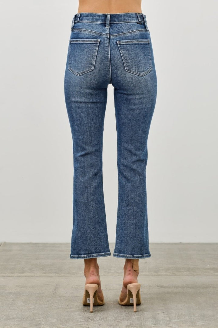 Cotton Skinny Crop Jeans – Mid Rise Fit - Saige Denim Women&