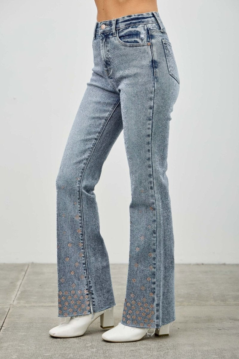 Denim Jeans – High Waist Kick Flare Fit - Saige Denim Women&