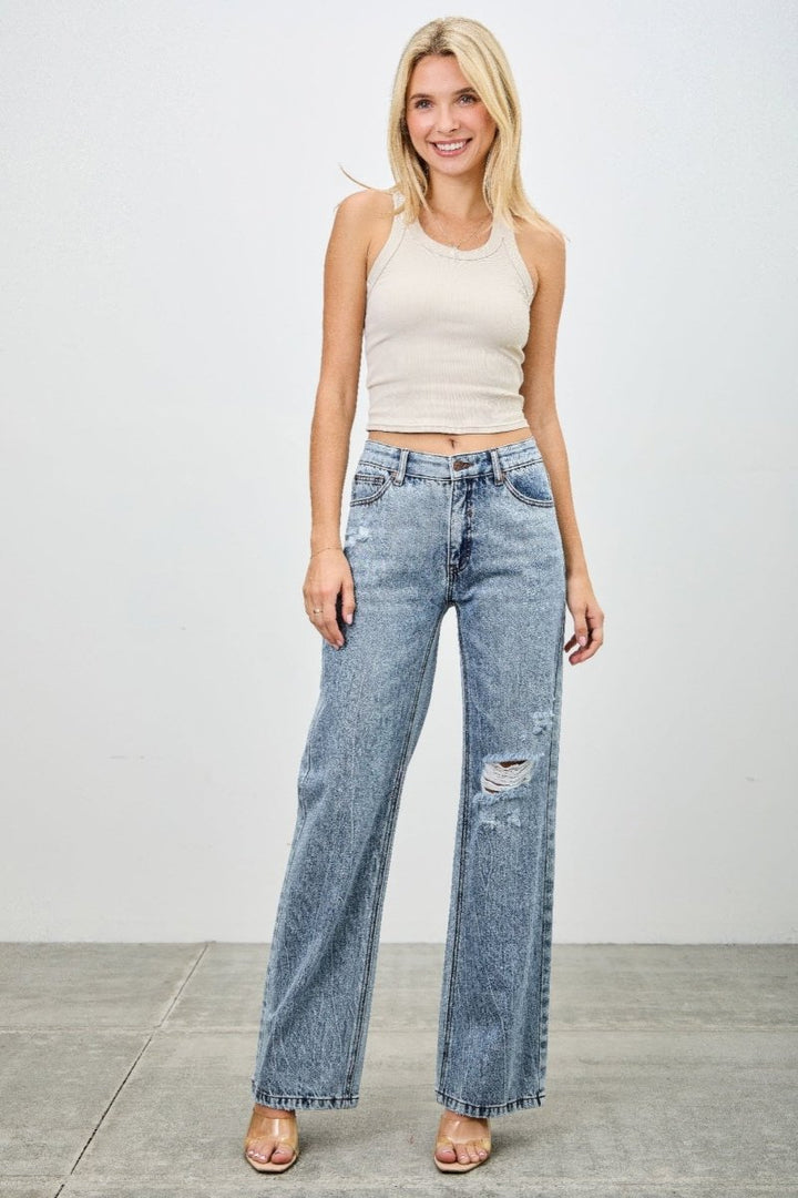 Denim Jeans – Mid Rise Relaxed Straight Fit - Saige Denim Women&