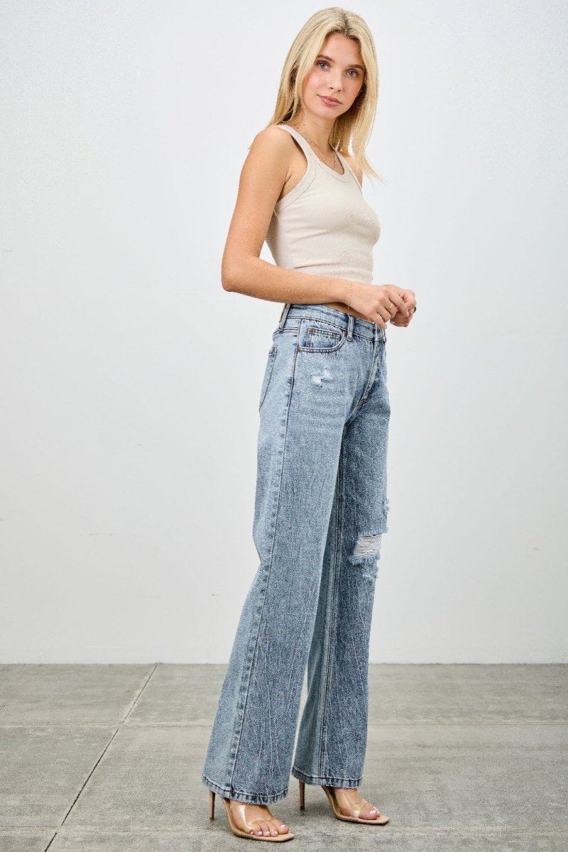 Denim Jeans – Mid Rise Relaxed Straight Fit - Saige Denim Women&