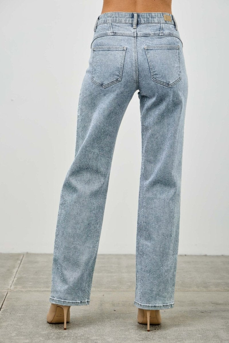 Denim Jeans – Mid Rise Straight - Leg Fit - Saige Denim Women&