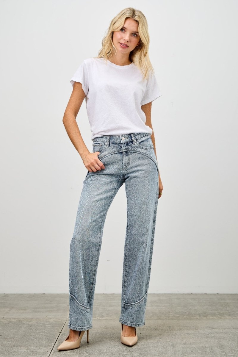 Denim Jeans – Mid Rise Straight - Leg Fit - Saige Denim Women&