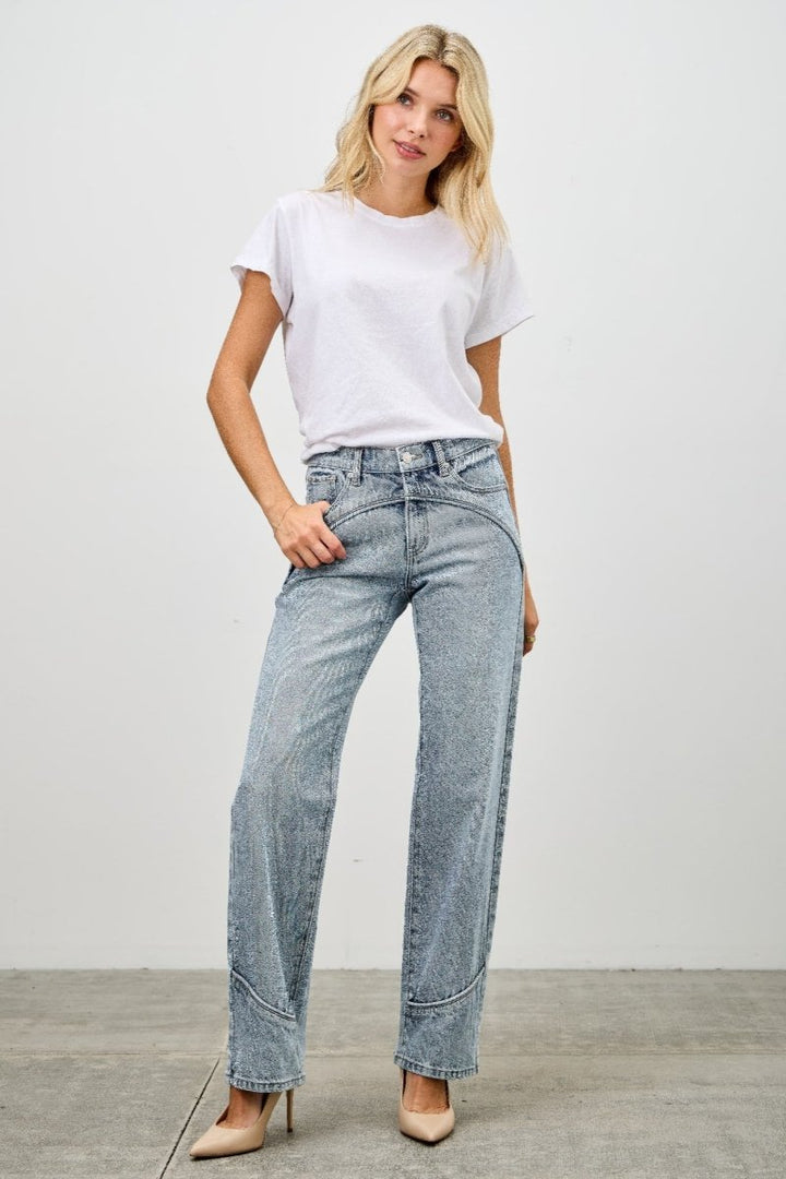 Denim Jeans – Mid Rise Straight - Leg Fit - Saige Denim Women&