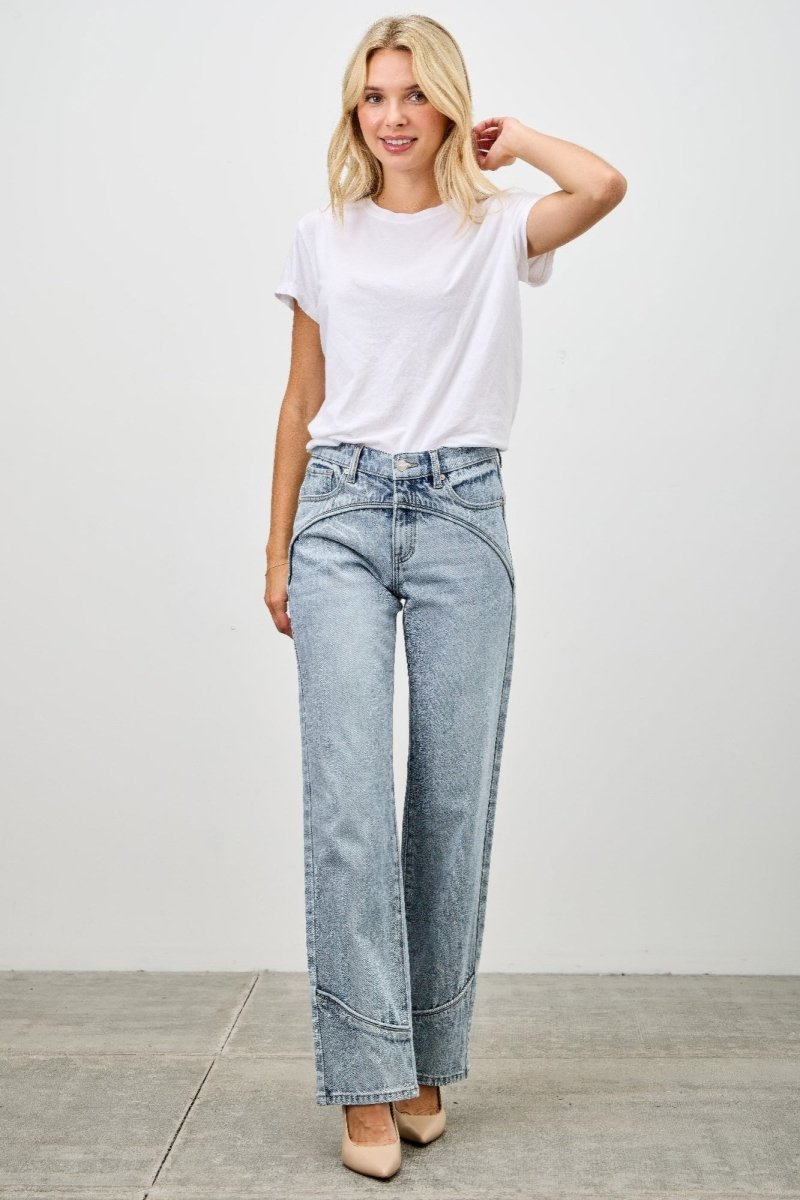 Denim Jeans – Mid Rise Straight - Leg Fit - Saige Denim Women&