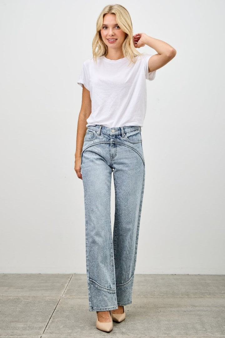 Denim Jeans – Mid Rise Straight - Leg Fit - Saige Denim Women&