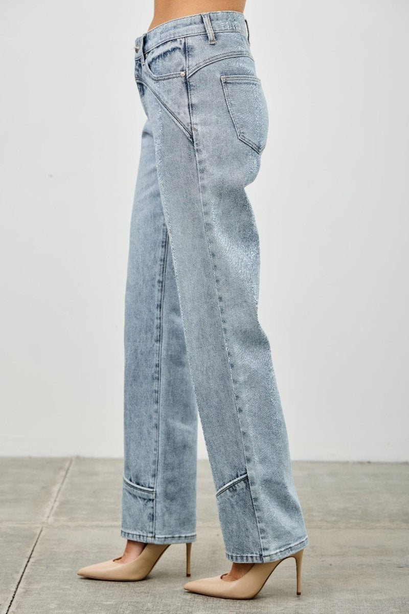 Denim Jeans – Mid Rise Straight - Leg Fit - Saige Denim Women&