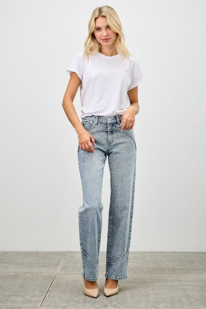 Denim Jeans – Mid Rise Straight - Leg Fit - Saige Denim Women&