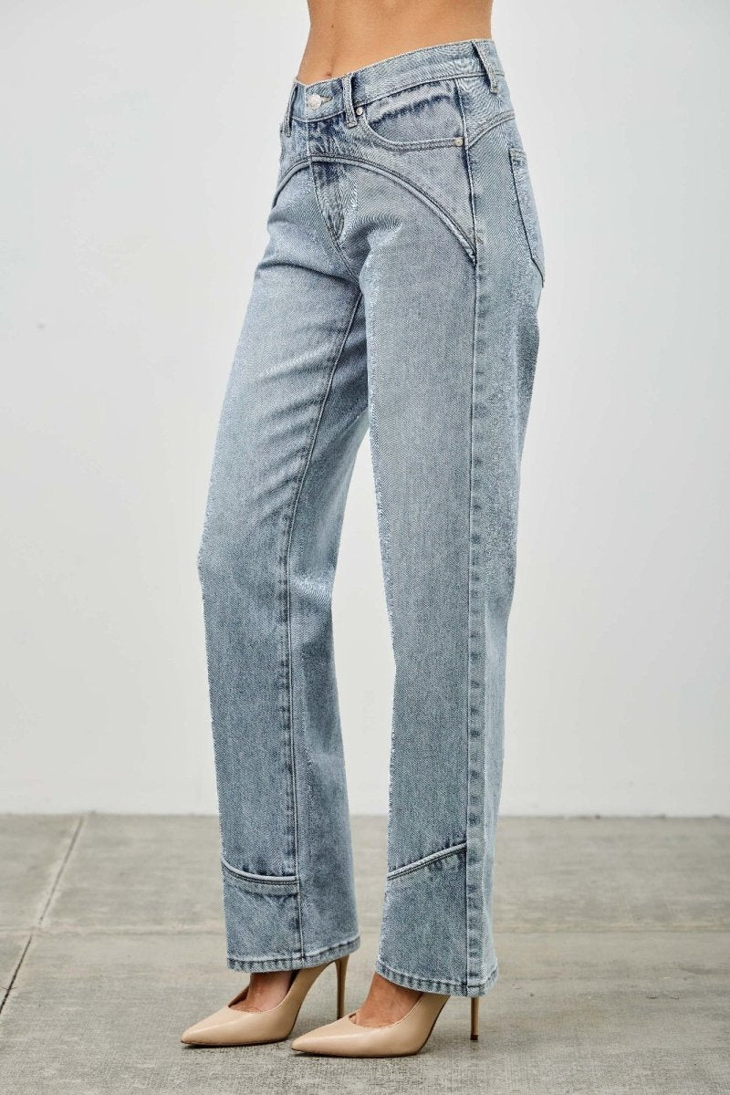 Denim Jeans – Mid Rise Straight - Leg Fit - Saige Denim Women&