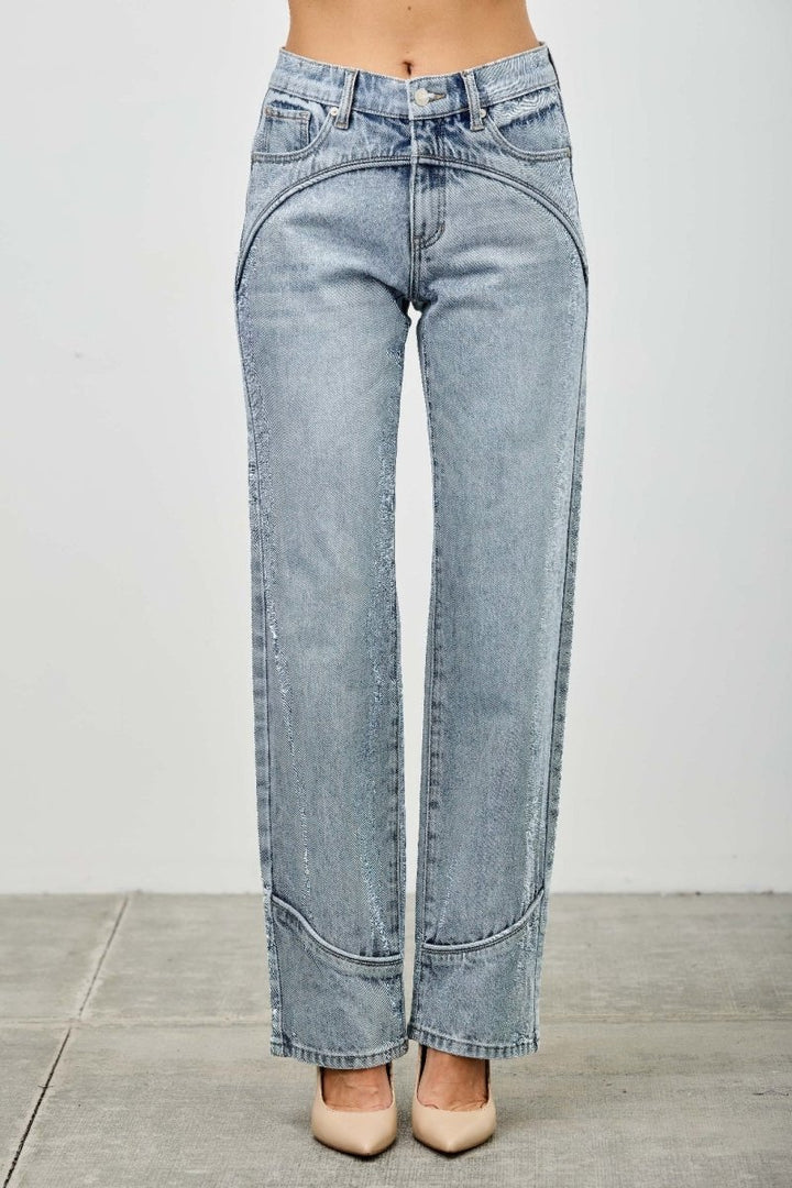 Denim Jeans – Mid Rise Straight - Leg Fit - Saige Denim Women&