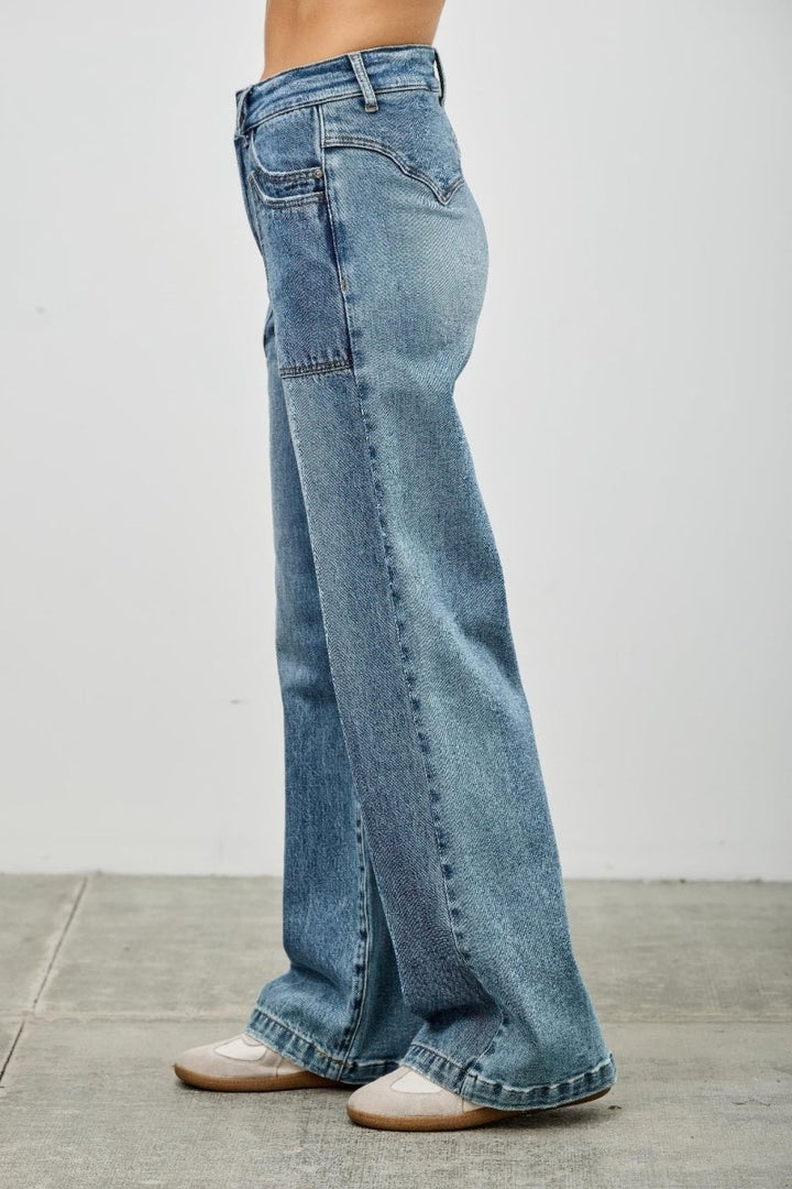 Denim Jeans – Wide - Leg High Waist - Saige Denim Women&