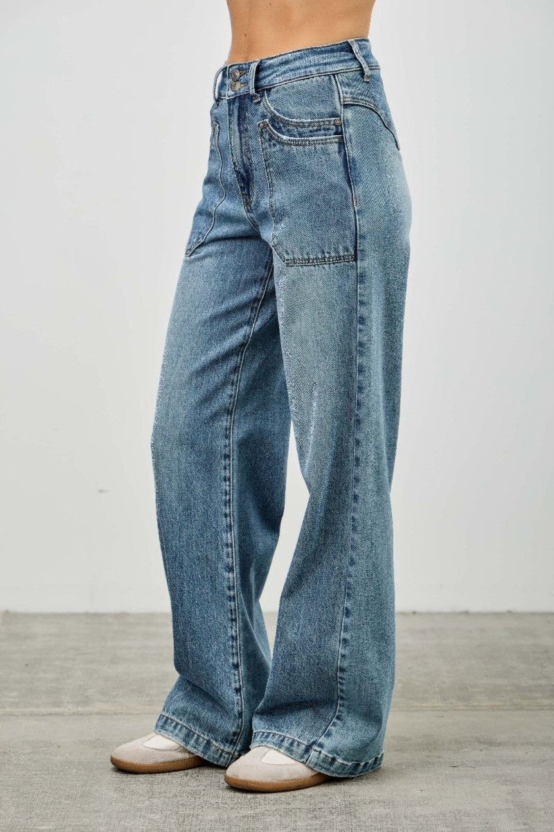 Denim Jeans – Wide - Leg High Waist - Saige Denim Women&