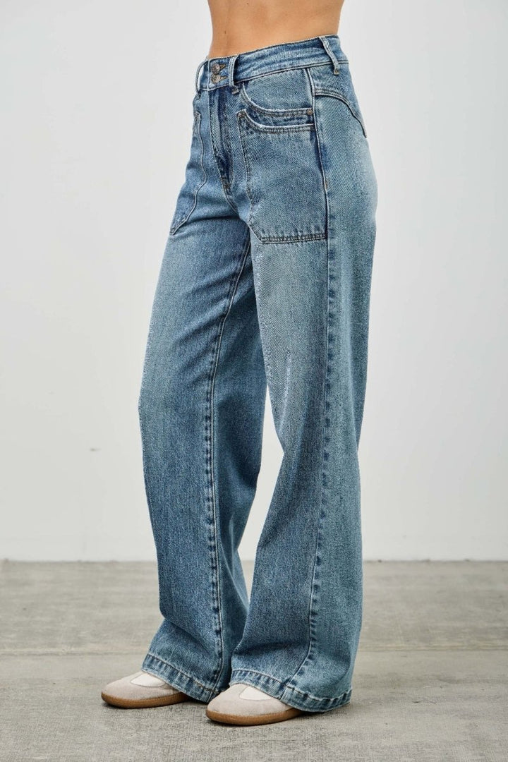 Denim Jeans – Wide - Leg High Waist - Saige Denim Women&