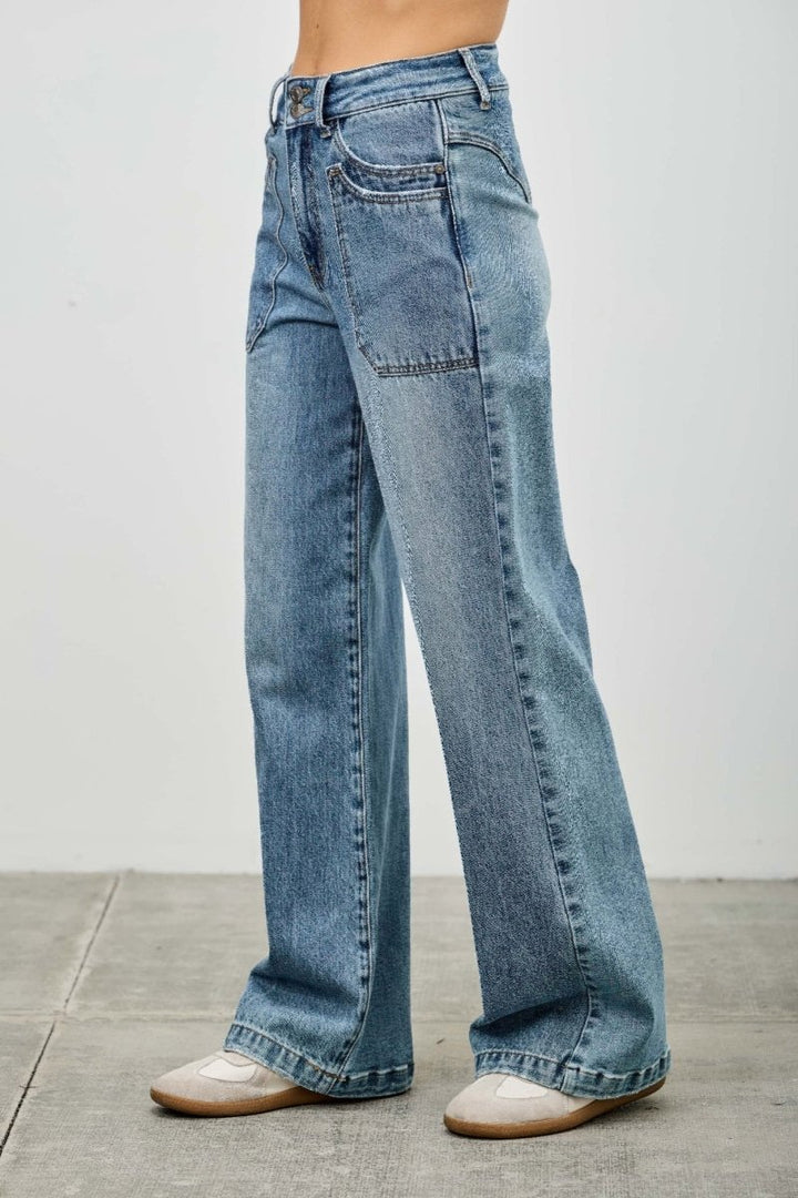 Denim Jeans – Wide - Leg High Waist - Saige Denim Women&