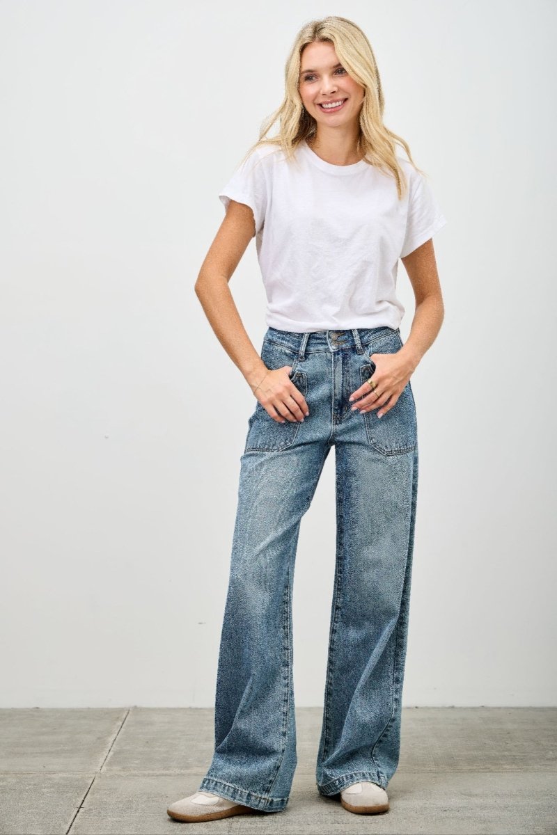 Denim Jeans – Wide - Leg High Waist - Saige Denim Women&