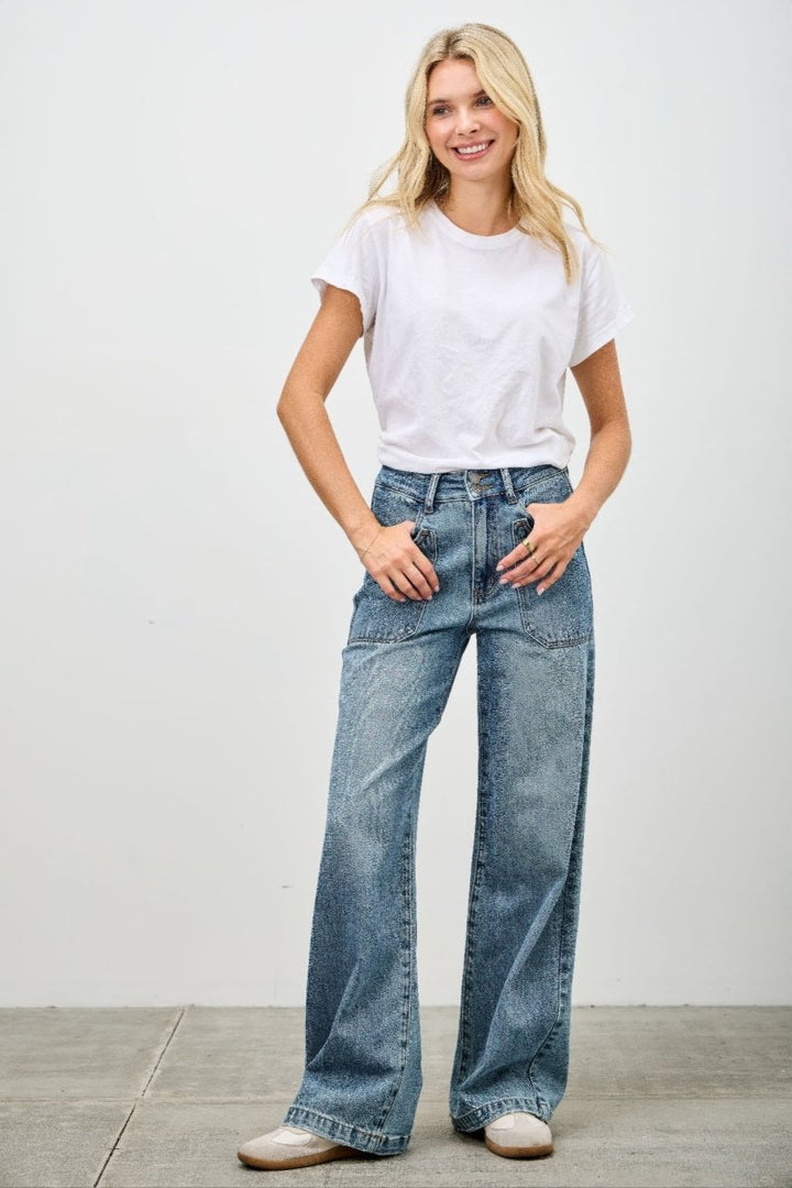 Denim Jeans – Wide - Leg High Waist - Saige Denim Women&