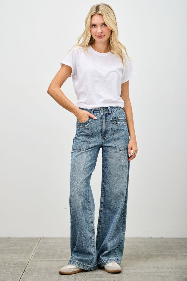 Denim Jeans – Wide - Leg High Waist - Saige Denim Women&