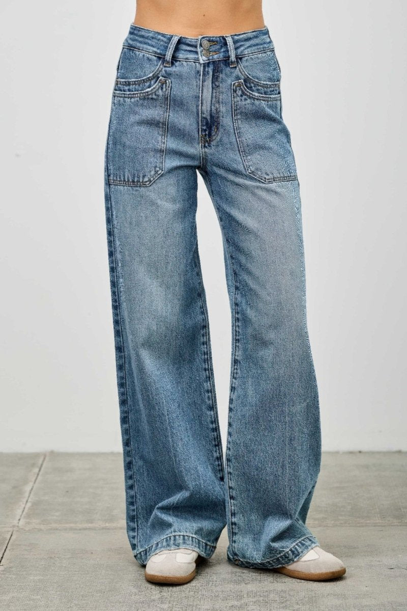 Denim Jeans – Wide - Leg High Waist - Saige Denim Women&