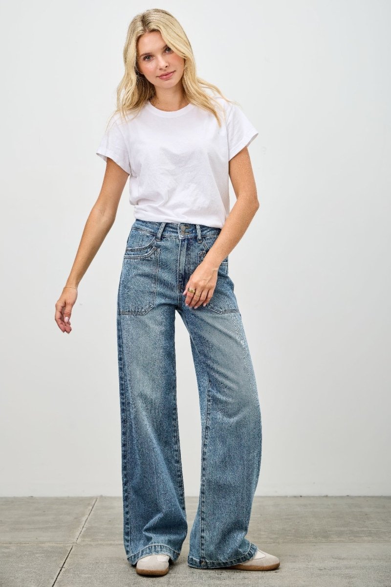 Denim Jeans – Wide - Leg High Waist - Saige Denim Women&