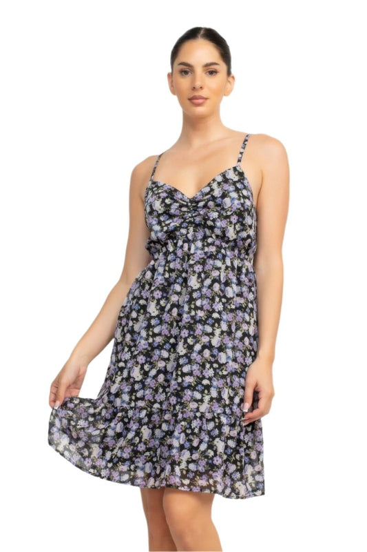 Dress Floral Mini Polyester for Brunch & Date Nights - AMVIM