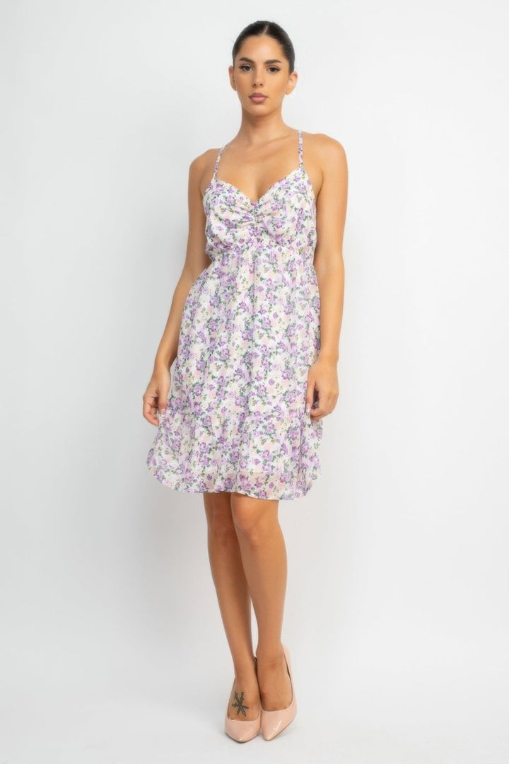 Dress Floral Mini Polyester for Brunch &amp; Date Nights - AMVIM