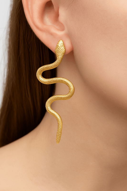 Earring snake statement lightweight bold sculptural design - AMVIM
