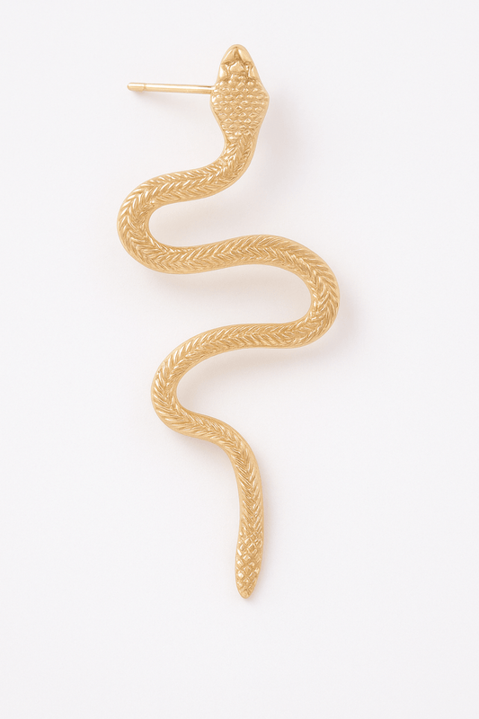 Earring snake statement lightweight bold sculptural design - AMVIM
