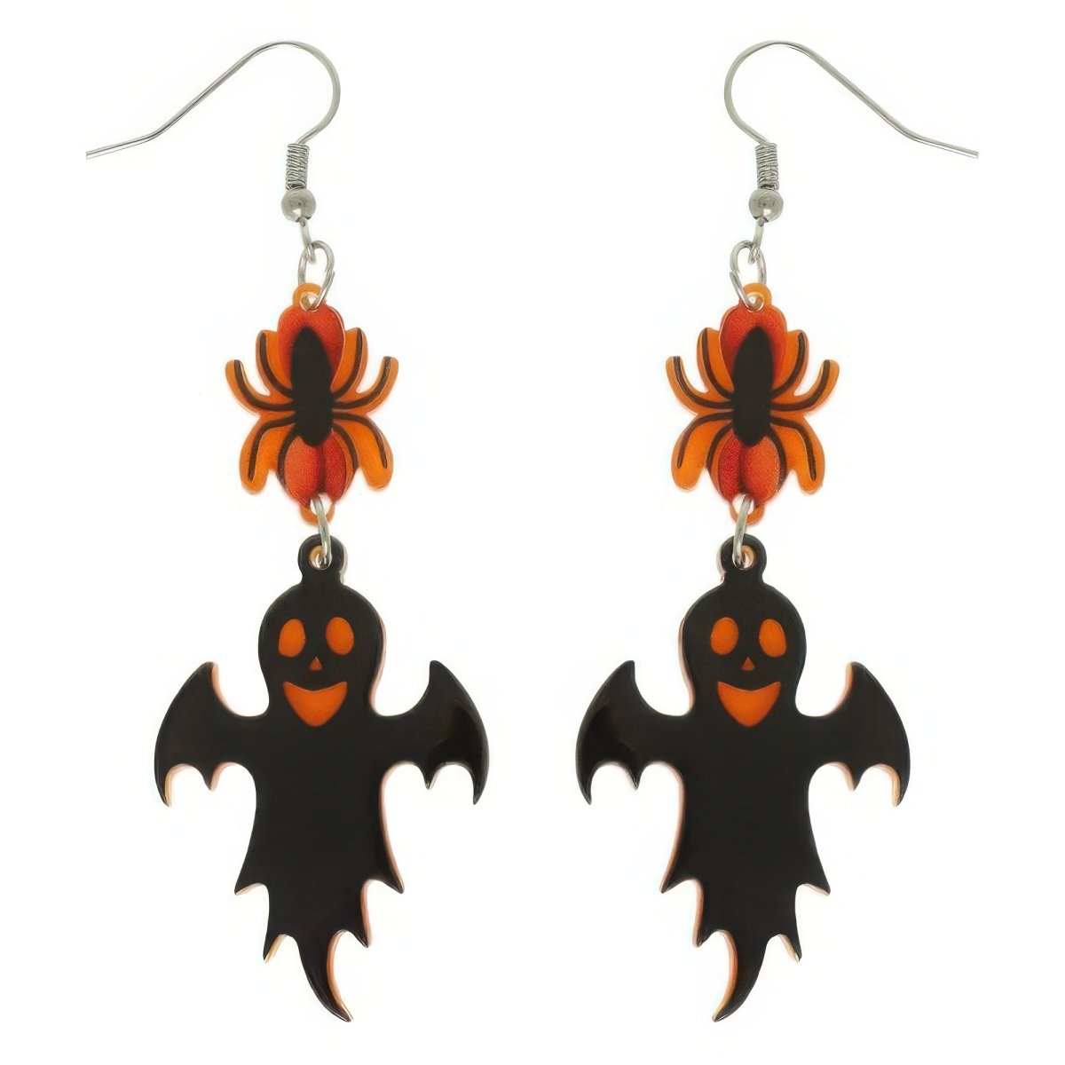 Earrings Halloween Spider Ghost Acrylic Dangle - AMVIM