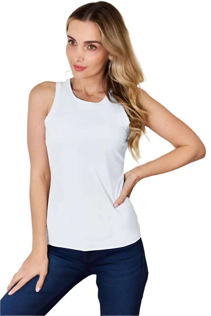 Essential Fitted Sleeveless Basic Tank Top - AMVIM