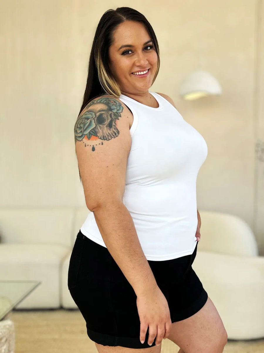 Essential Fitted Sleeveless Basic Tank Top - AMVIM