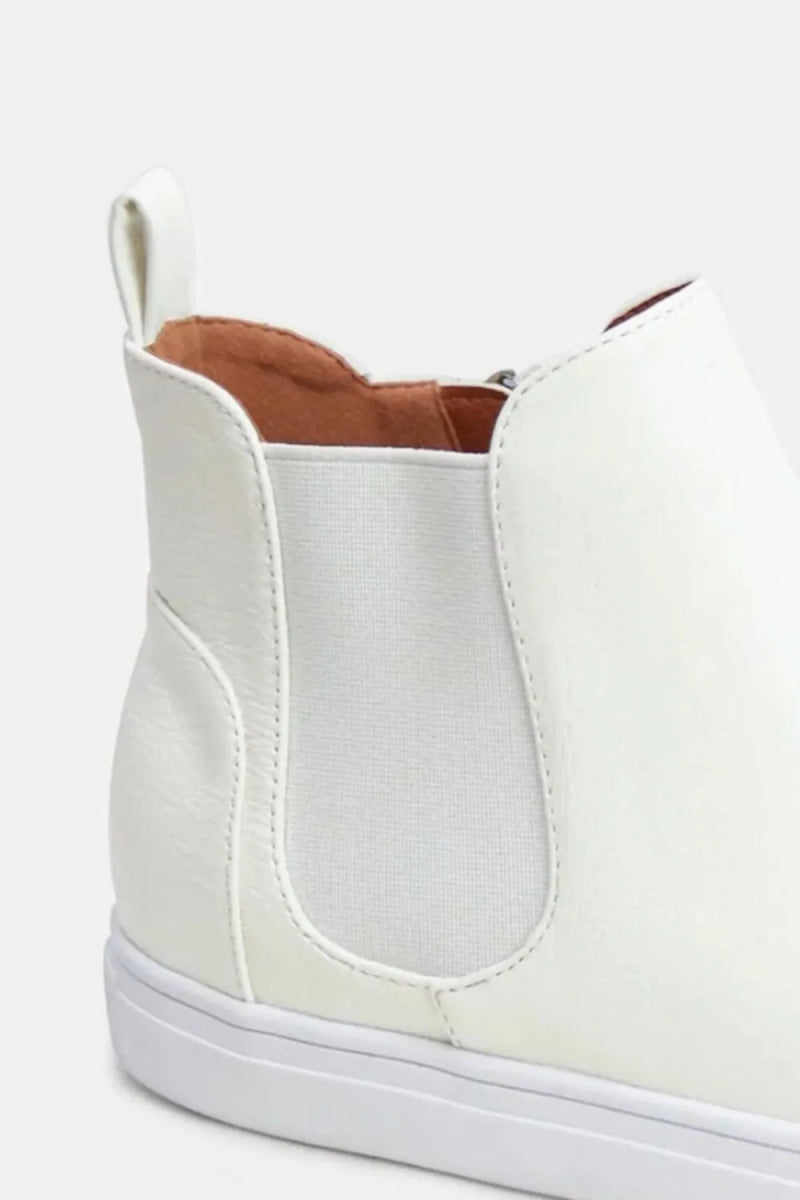 Faux Suede Elastic Side Panel Sneakers for Casual Wear - AMVIM