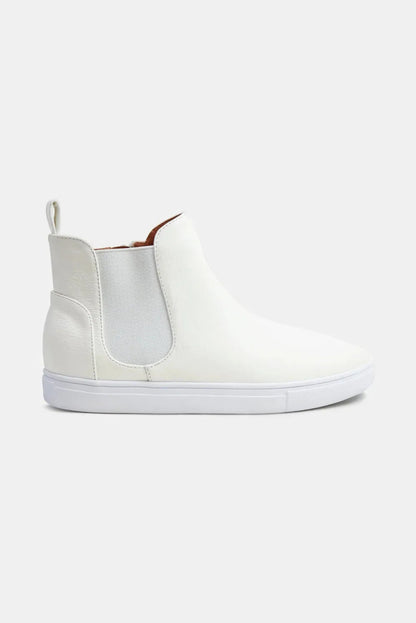 Faux Suede Elastic Side Panel Sneakers for Casual Wear - AMVIM