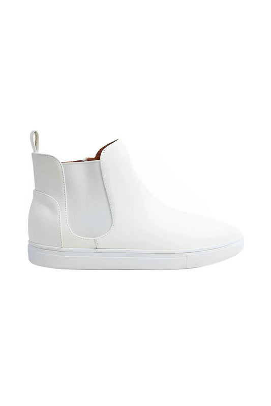 Faux Suede Elastic Side Panel Sneakers for Casual Wear - AMVIM