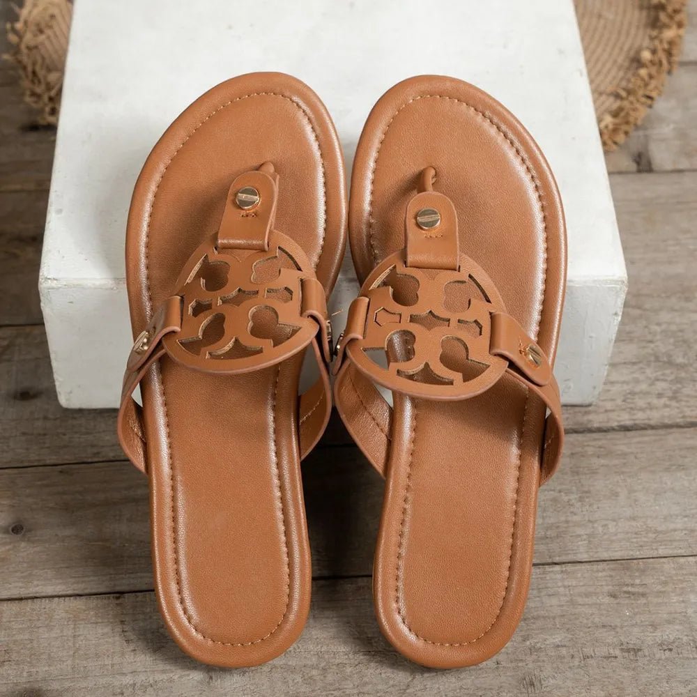 Flat cut - out slip - on sandals for summer comfort and style - AMVIM