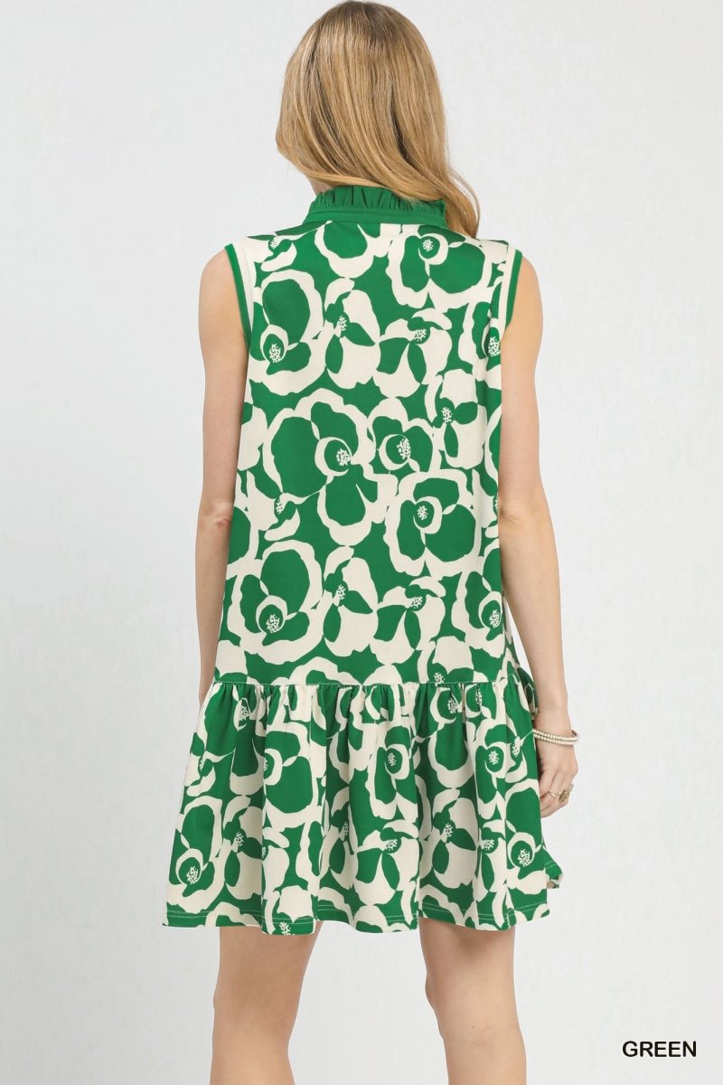Floral Sleeveless Tiered Dress - AMVIM