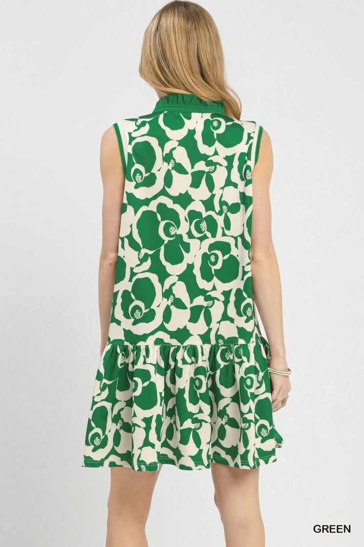 Floral Sleeveless Tiered Dress - AMVIM