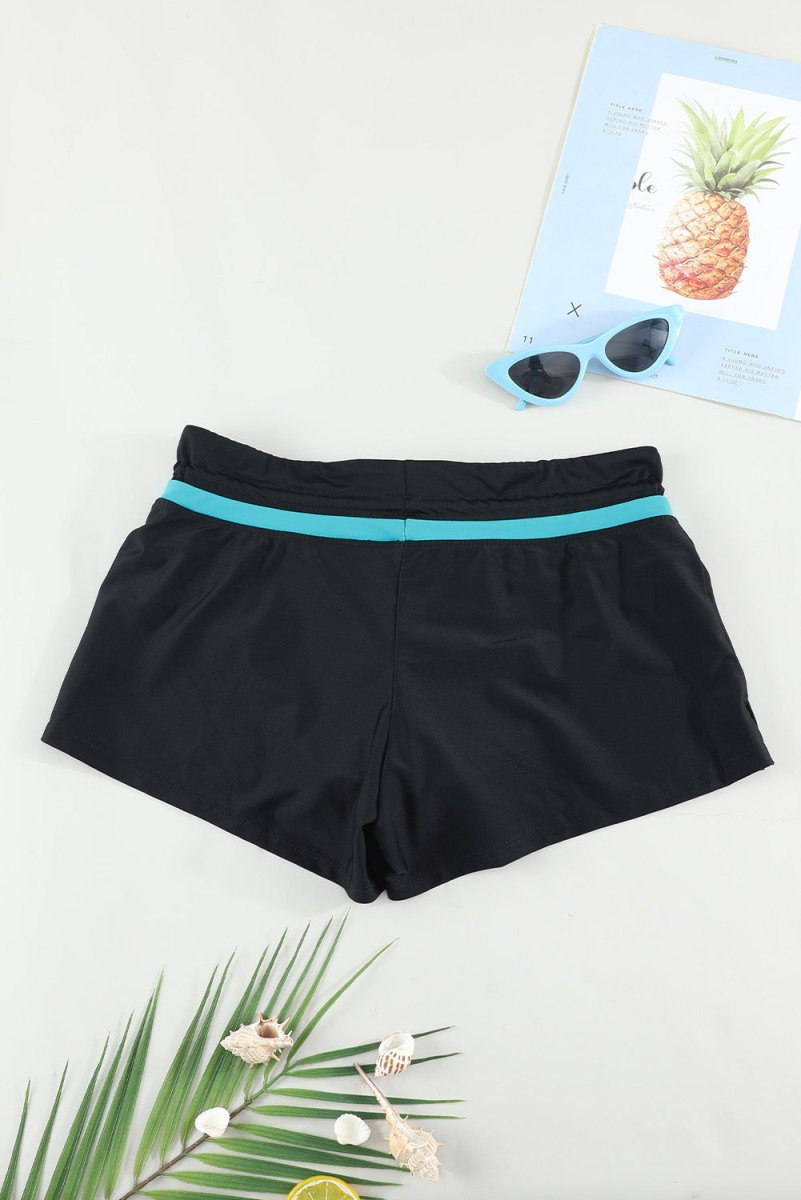 Full Size Drawstring Swim Shorts - AMVIM