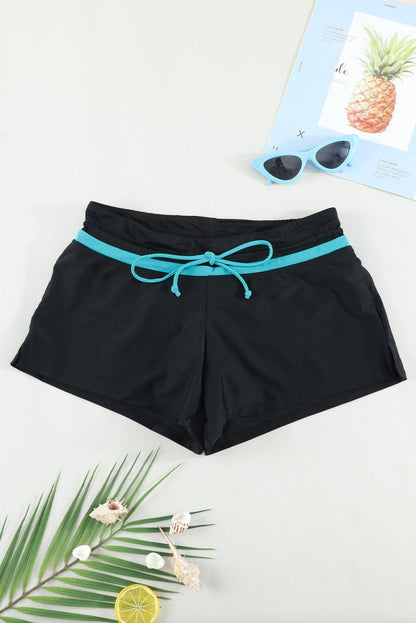 Full Size Drawstring Swim Shorts - AMVIM