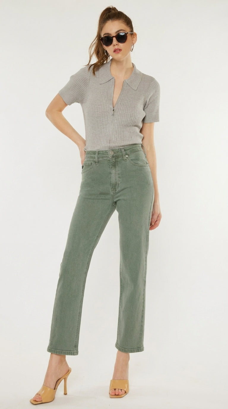 Kancan Ultra High Rise Straight Leg Jeans - AMVIM