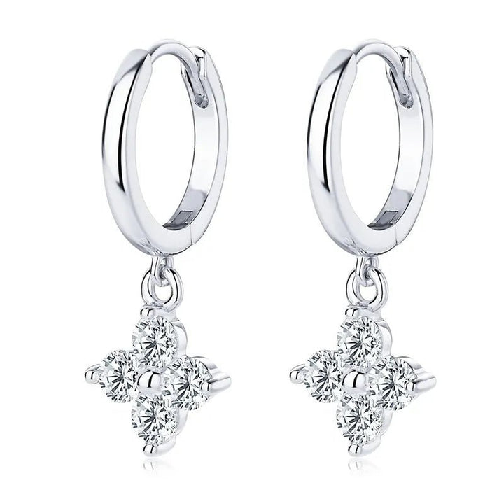 Gold - Plated Moissanite Earrings in Sterling Silver - AMVIM